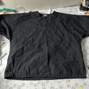 Cherokee Workwear Small Black Short Sleeve V Neck Scrubs Uniform Top